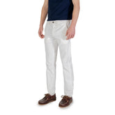 Borghese White Cotton Skinny Pants